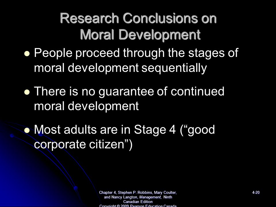 Research Conclusions on Moral Development