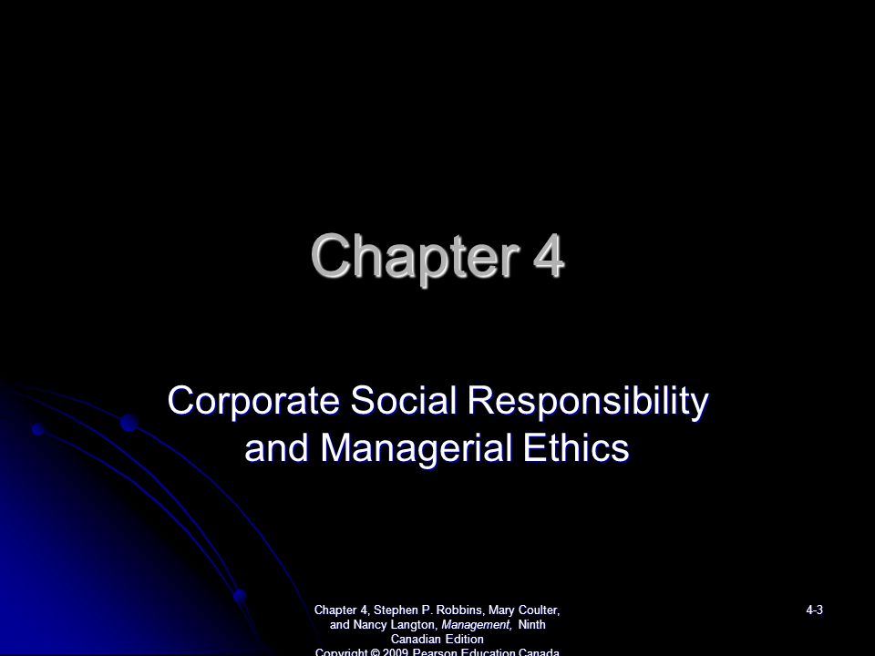 Corporate Social Responsibility and Managerial Ethics