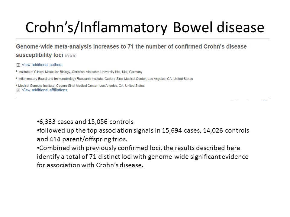 Crohn’s/Inflammatory Bowel disease