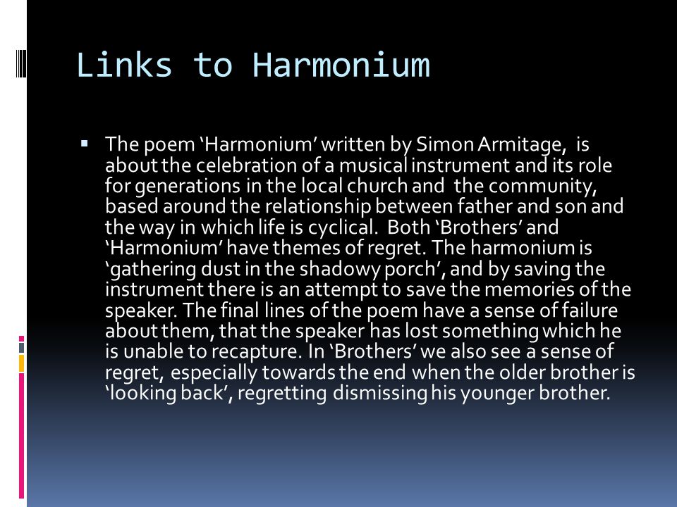 what is the poem harmonium about