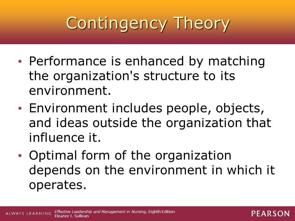organizational theories in nursing