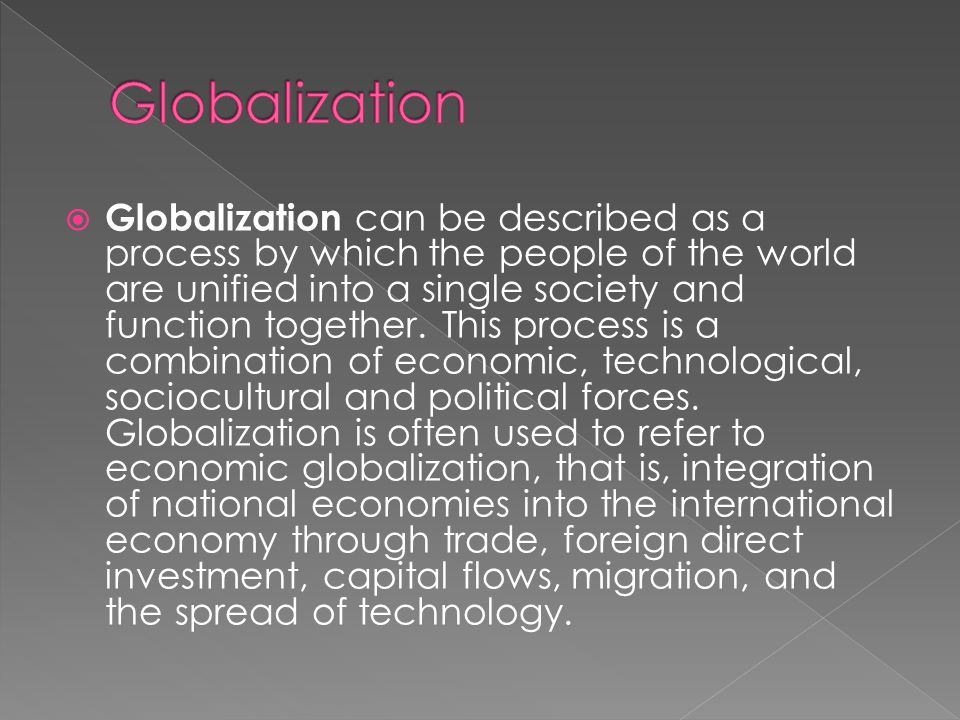 contemporary globalization definition