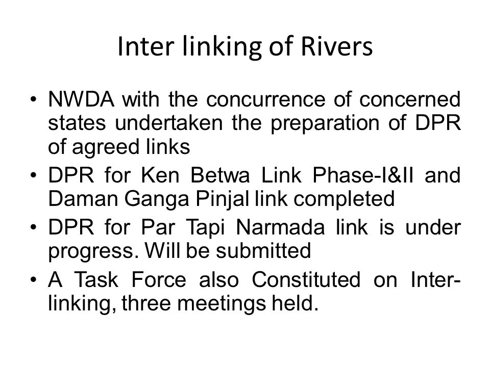 Inter linking of Rivers