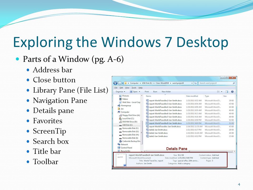 Exploring the Windows 7 Desktop
