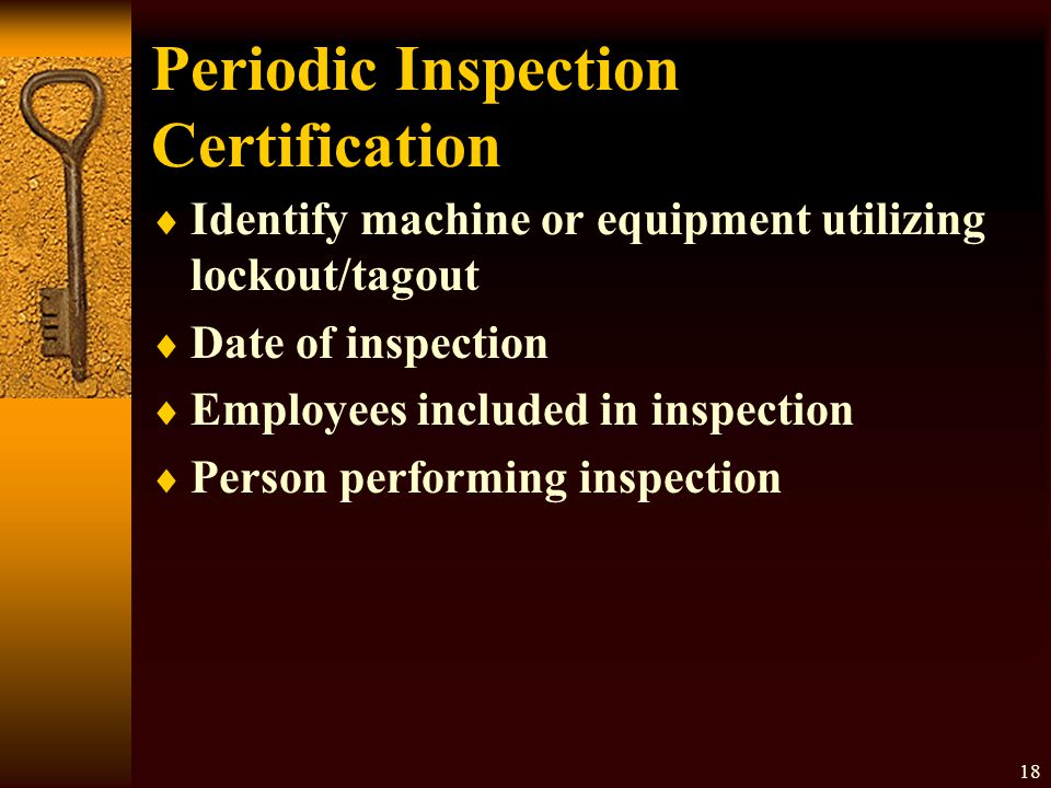 Periodic Inspection Certification