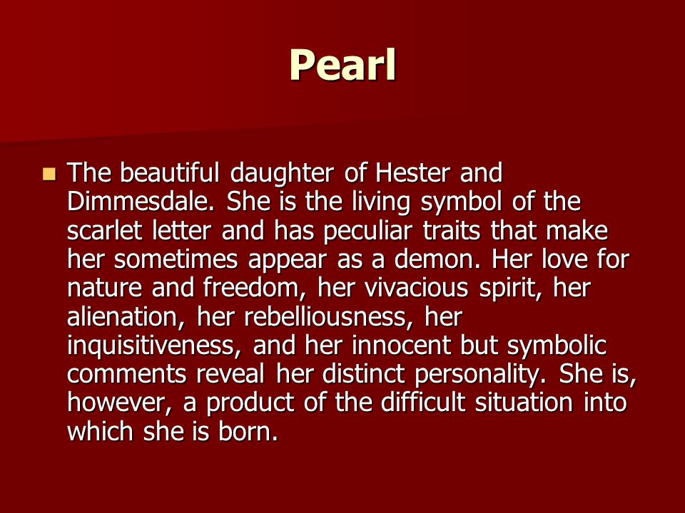 pearl scarlet letter