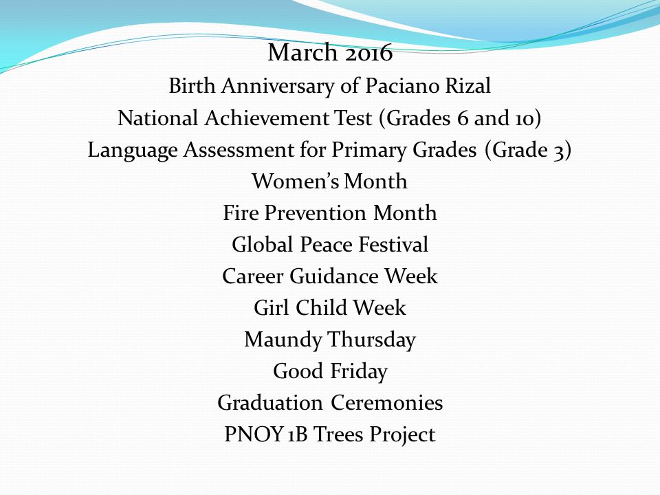 March 2016 Birth Anniversary of Paciano Rizal
