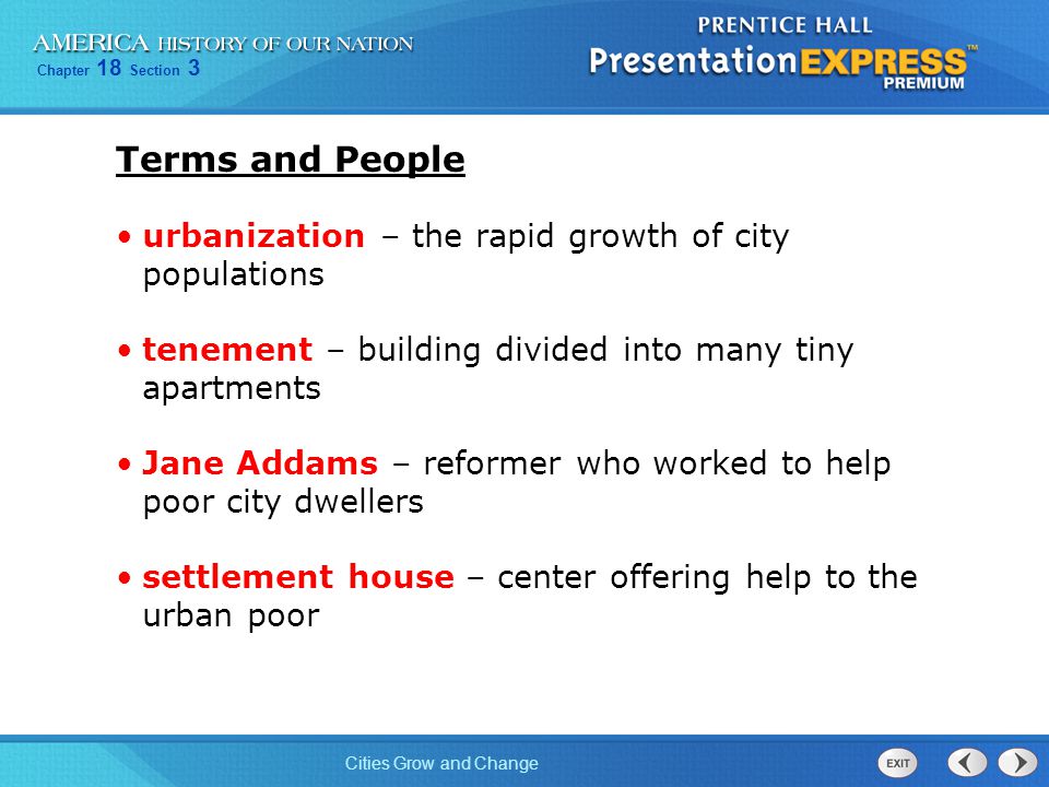 Terms and People urbanization – the rapid growth of city populations