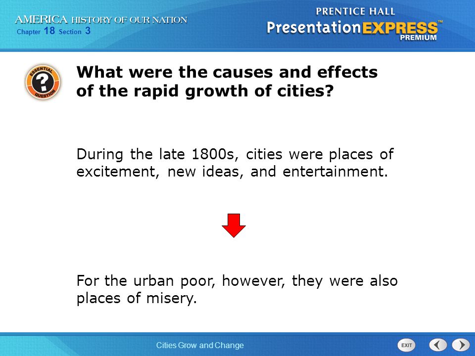What were the causes and effects of the rapid growth of cities