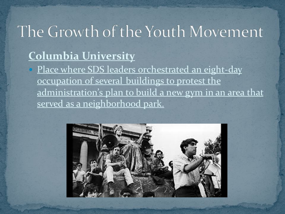 The Growth of the Youth Movement