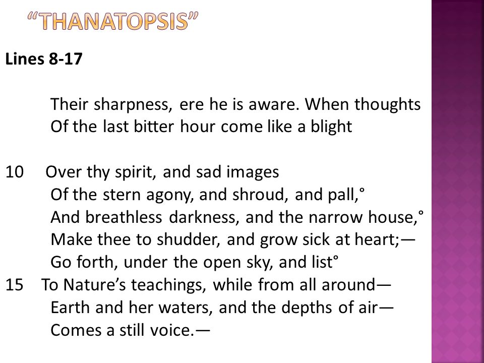 thanatopsis poem meaning