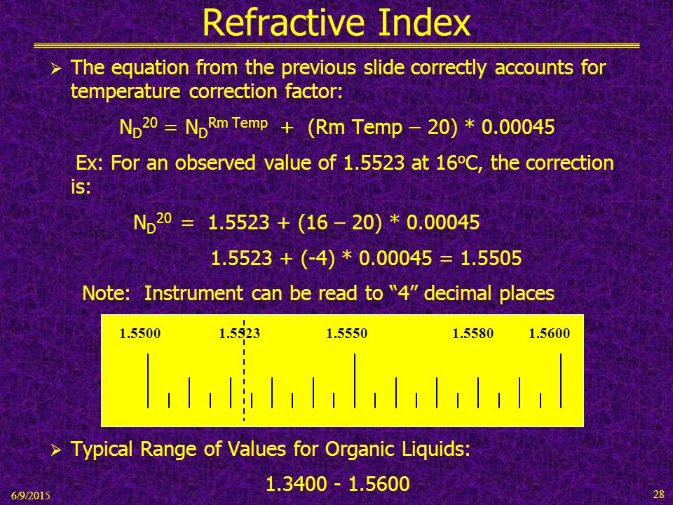 Melting Point & Refractive Index - Ppt Video Online Download