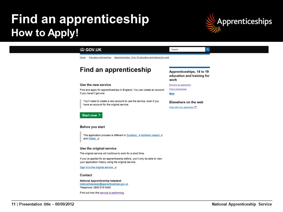 Find an apprenticeship How to Apply!