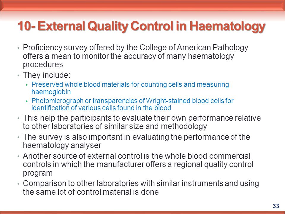 10- External Quality Control in Haematology
