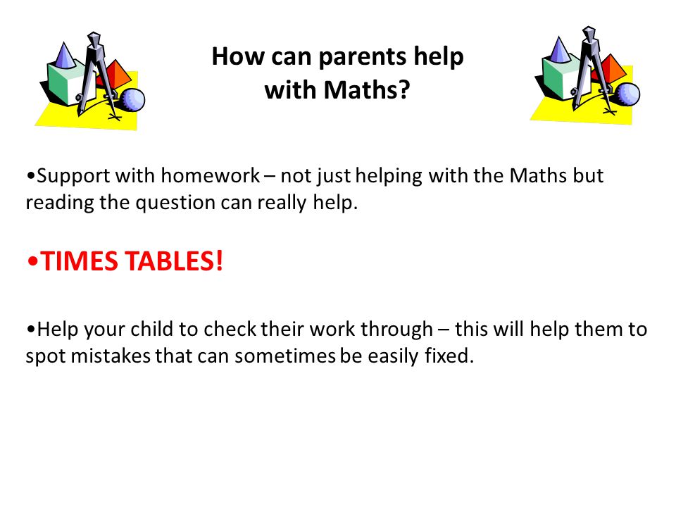 TIMES TABLES! How can parents help with Maths