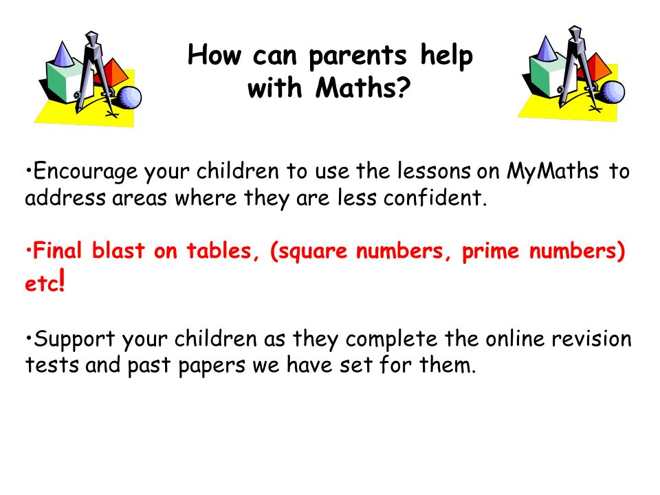 How can parents help with Maths