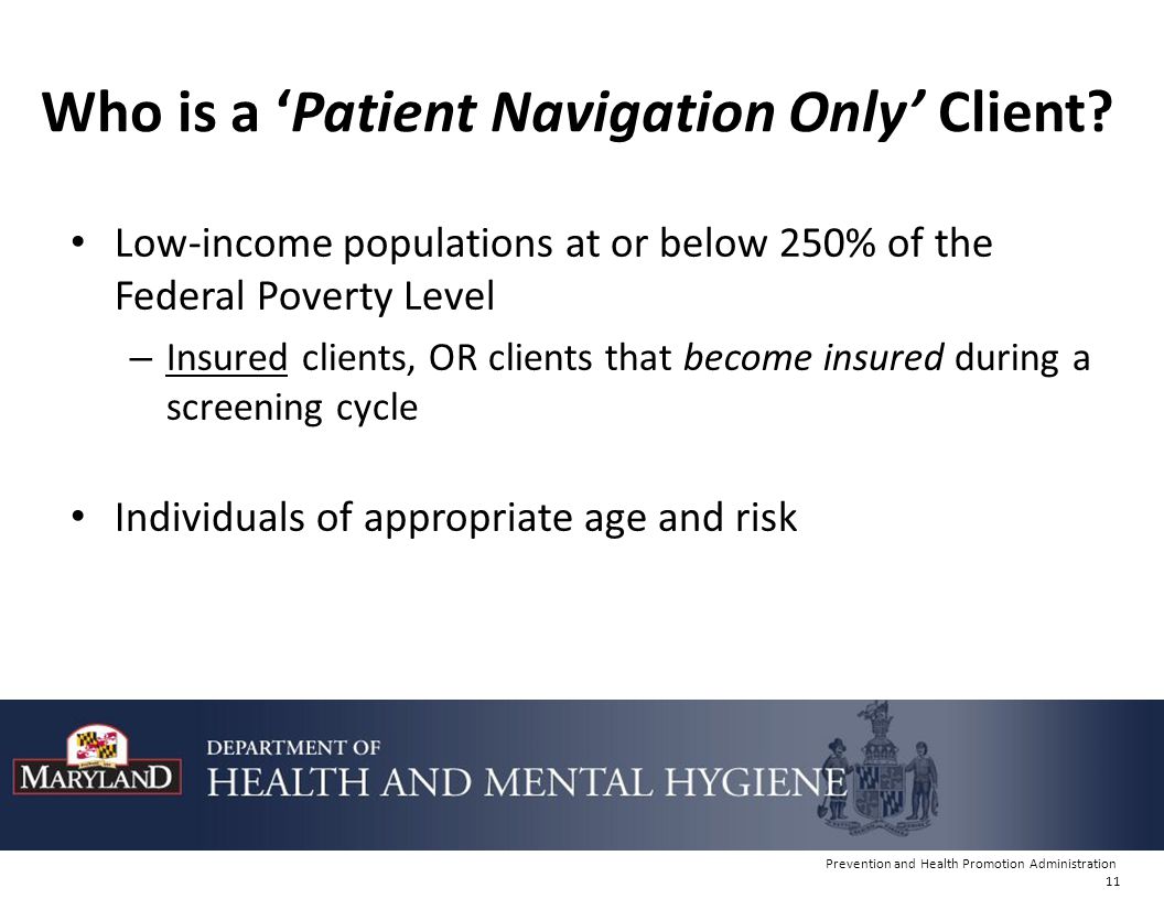 Who is a ‘Patient Navigation Only’ Client