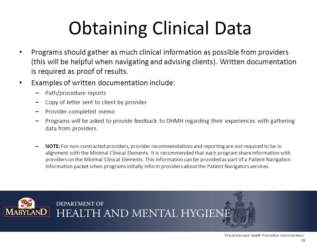 Obtaining Clinical Data