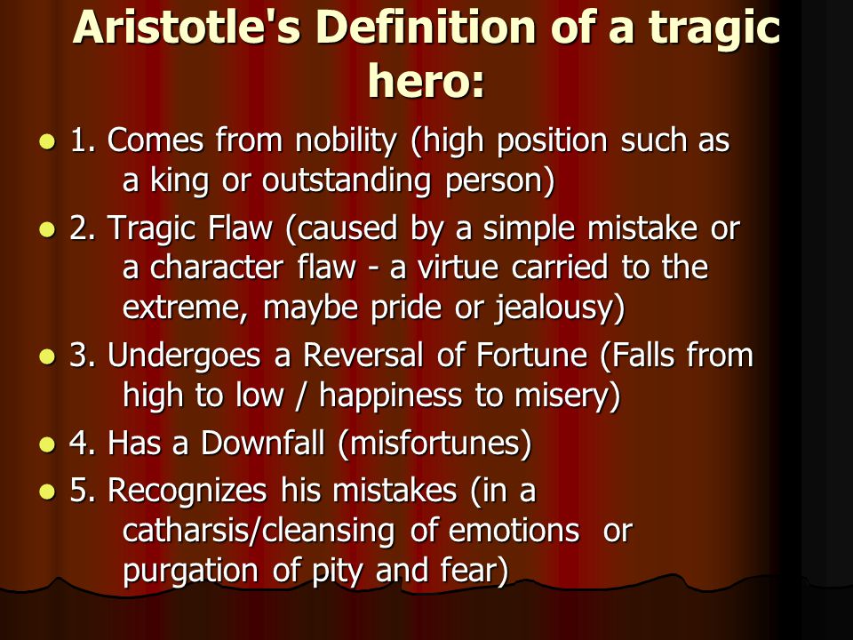 tragic hero according to aristotle