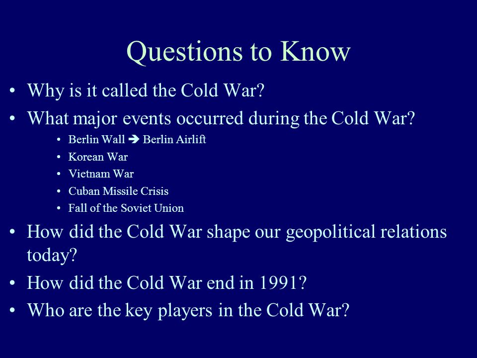 Introduction To The Cold War Ppt Video Online Download