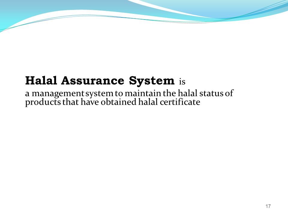 Halal Certification And Halal Assurance System Ppt Video Online Download