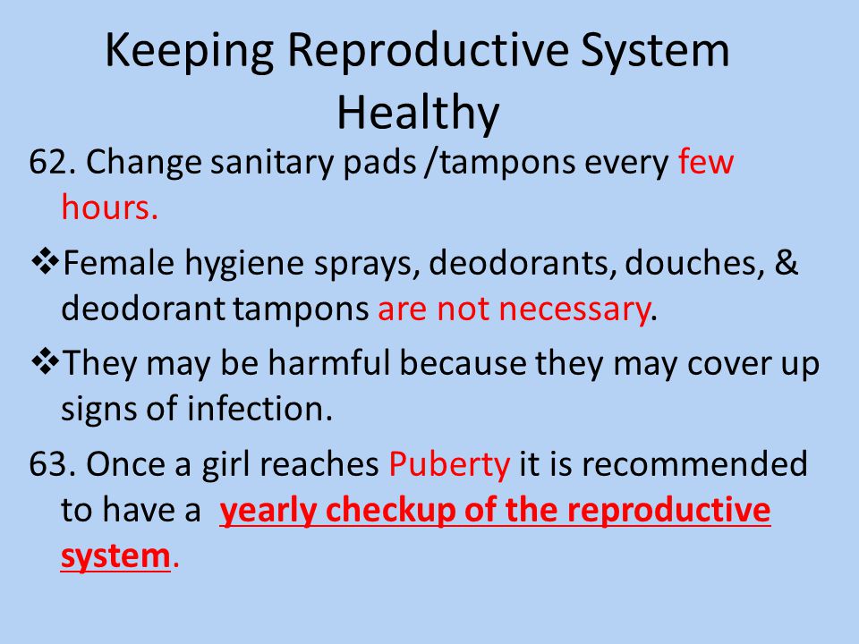 Keeping Reproductive System Healthy