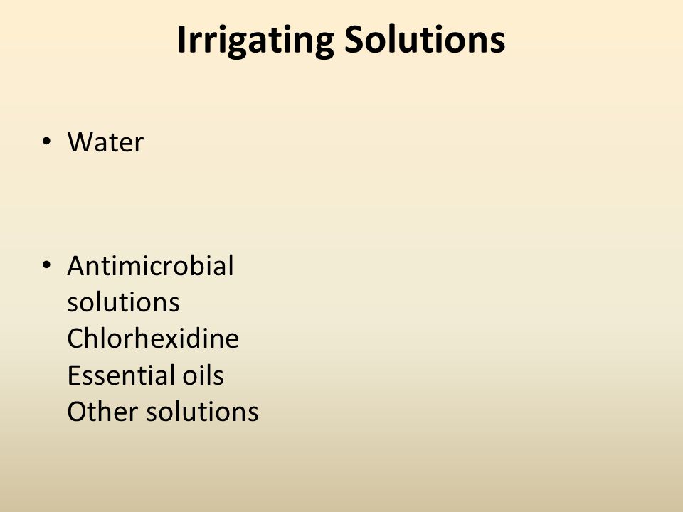 Irrigating Solutions Water