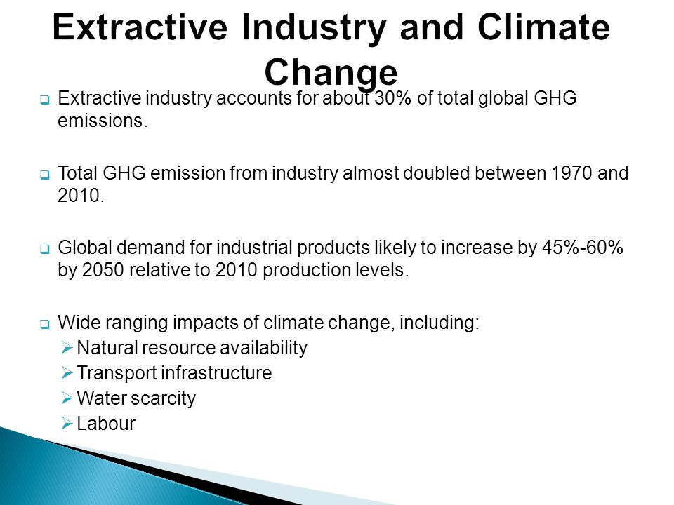 Extractive Industry and Climate Change