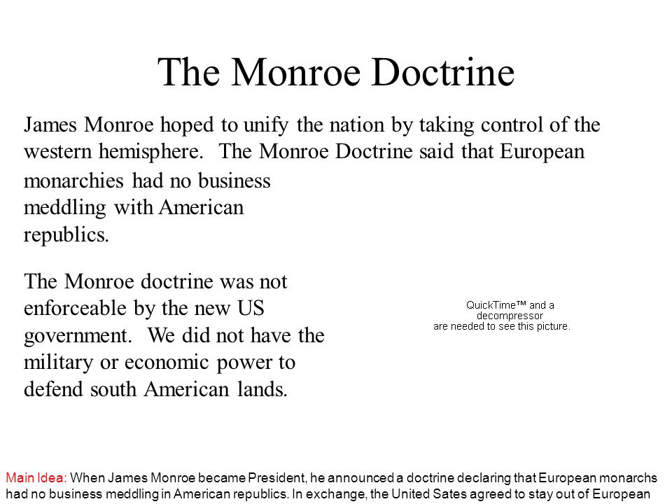 main idea of the monroe doctrine