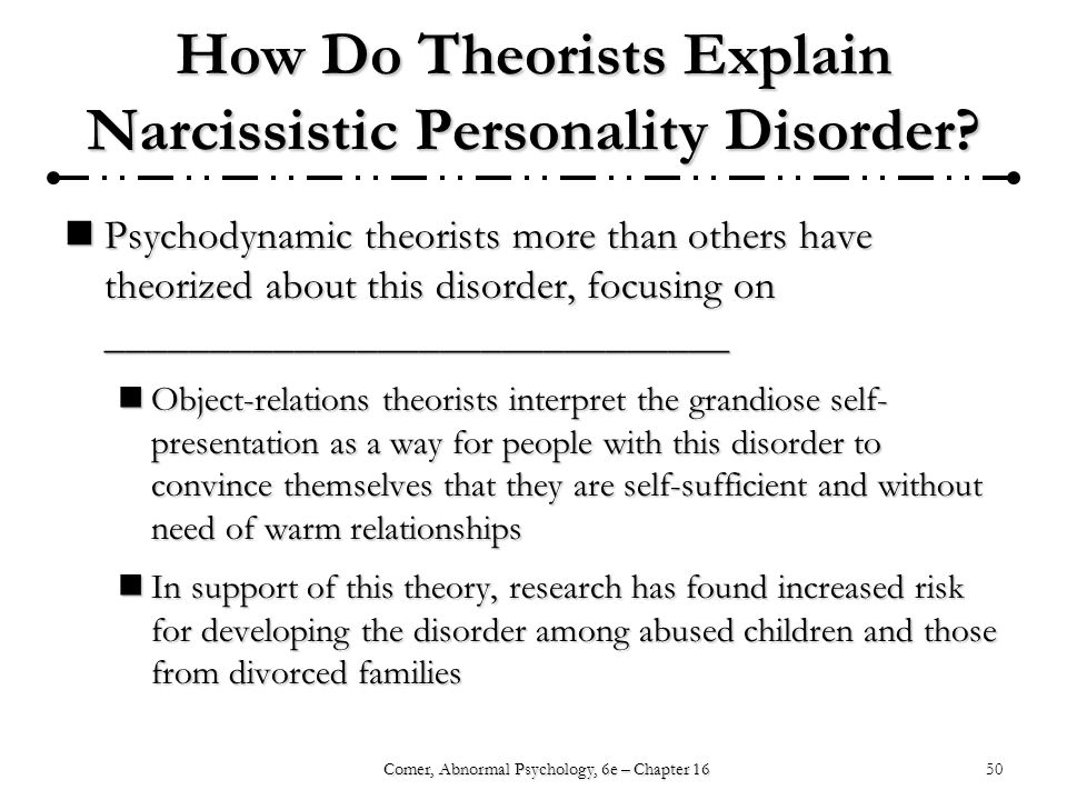 How Do Theorists Explain Narcissistic Personality Disorder