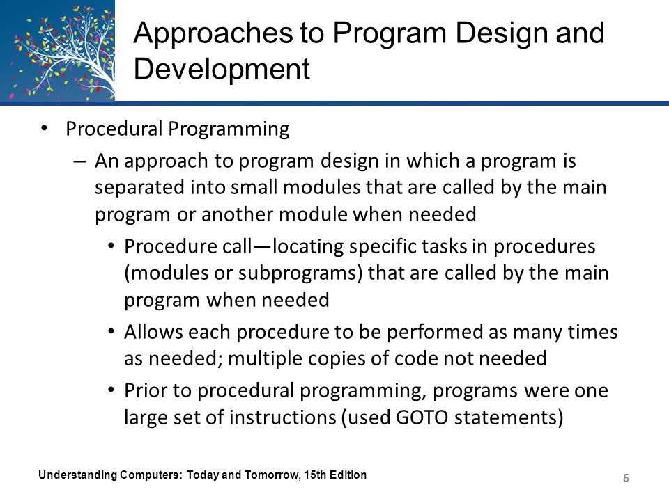 Approaches to Program Design and Development