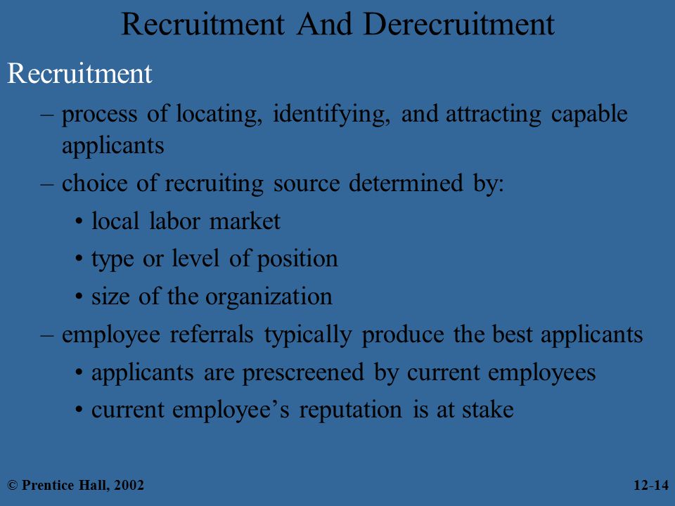Recruitment And Derecruitment