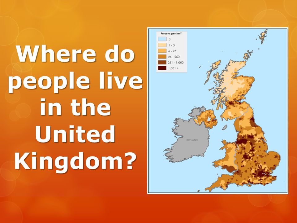 Where do people live in the United Kingdom