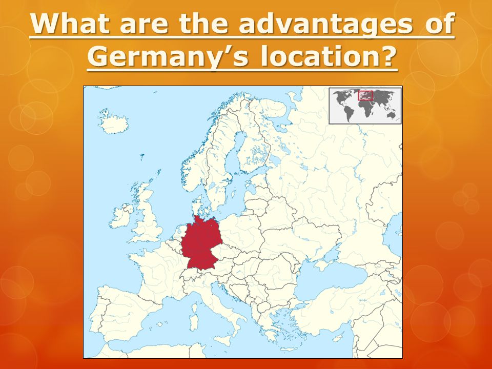 What are the advantages of Germany’s location