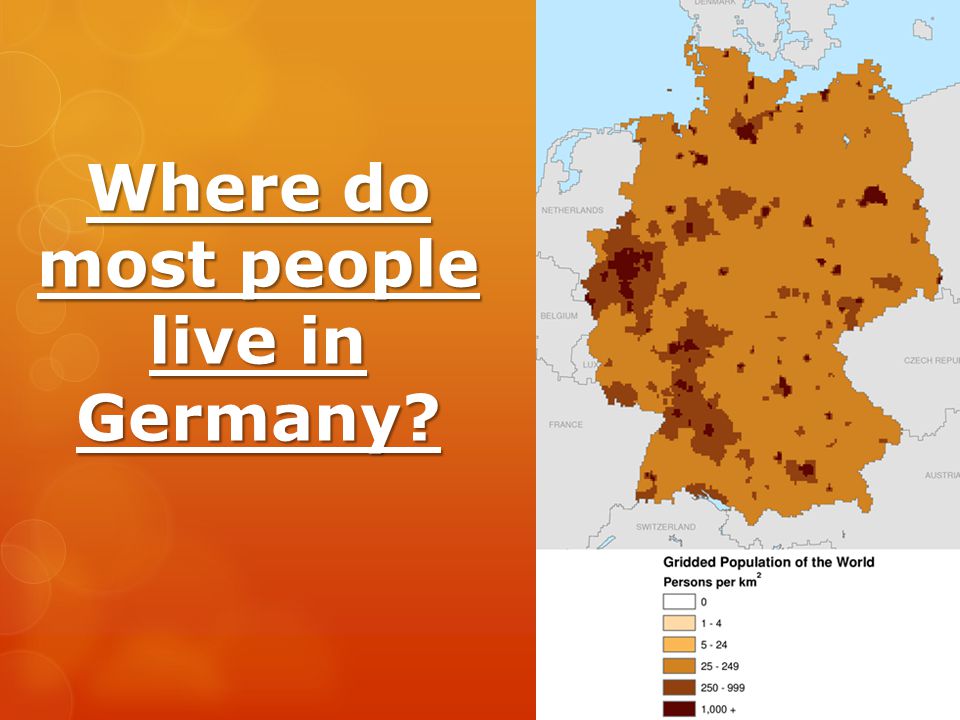 Where do most people live in Germany