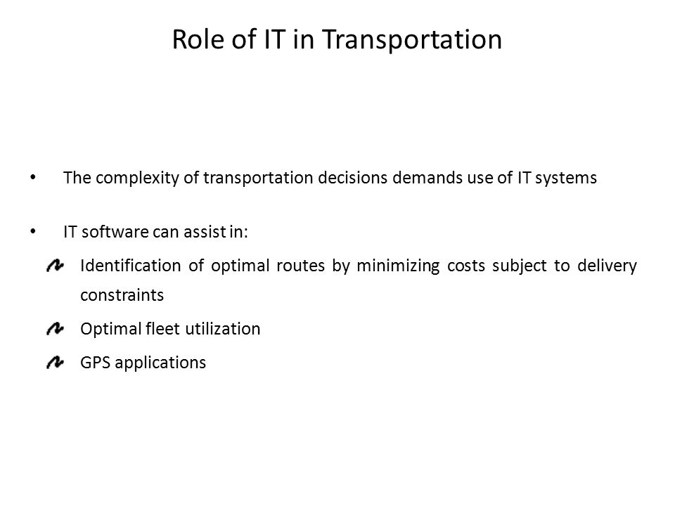 Role of IT in Transportation