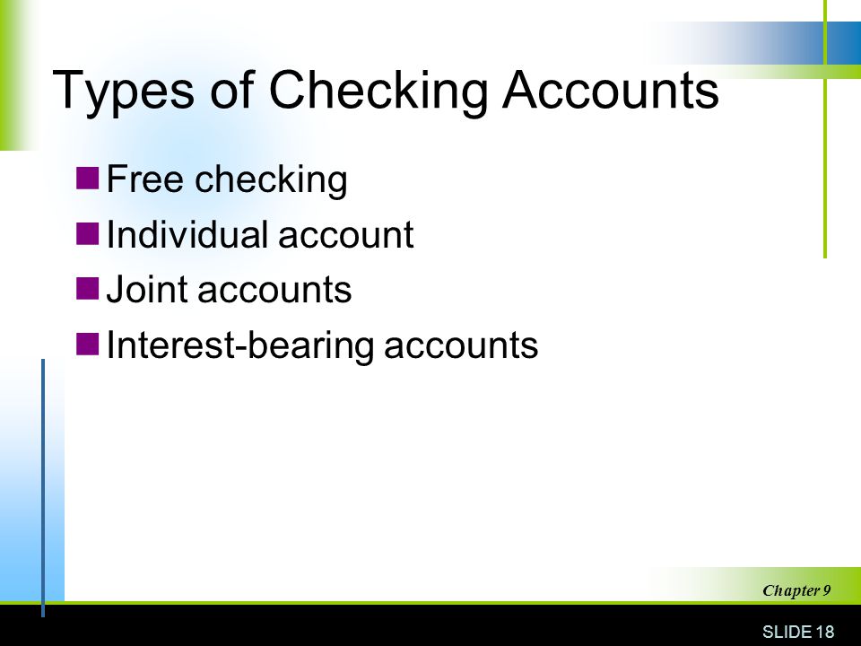 Types of Checking Accounts