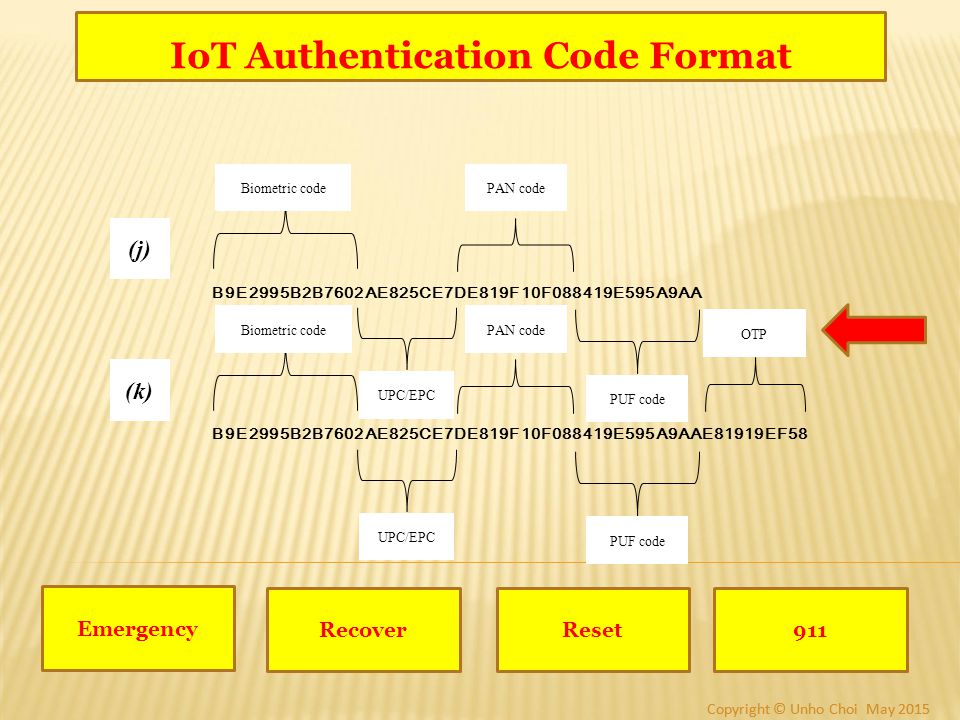 IoT Authentication Code Format