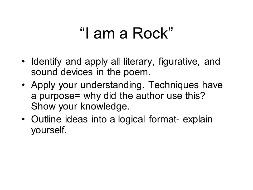i am a rock poem
