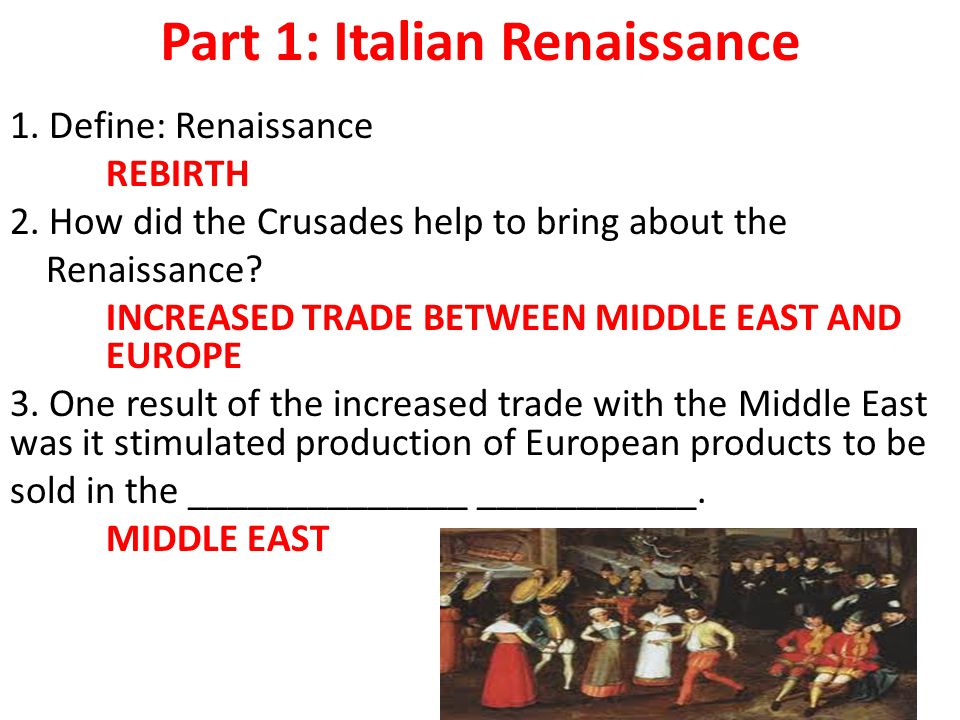 Part 1: Italian Renaissance