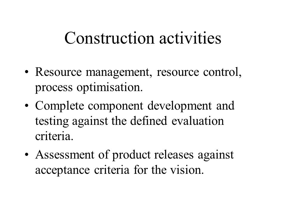 Construction activities