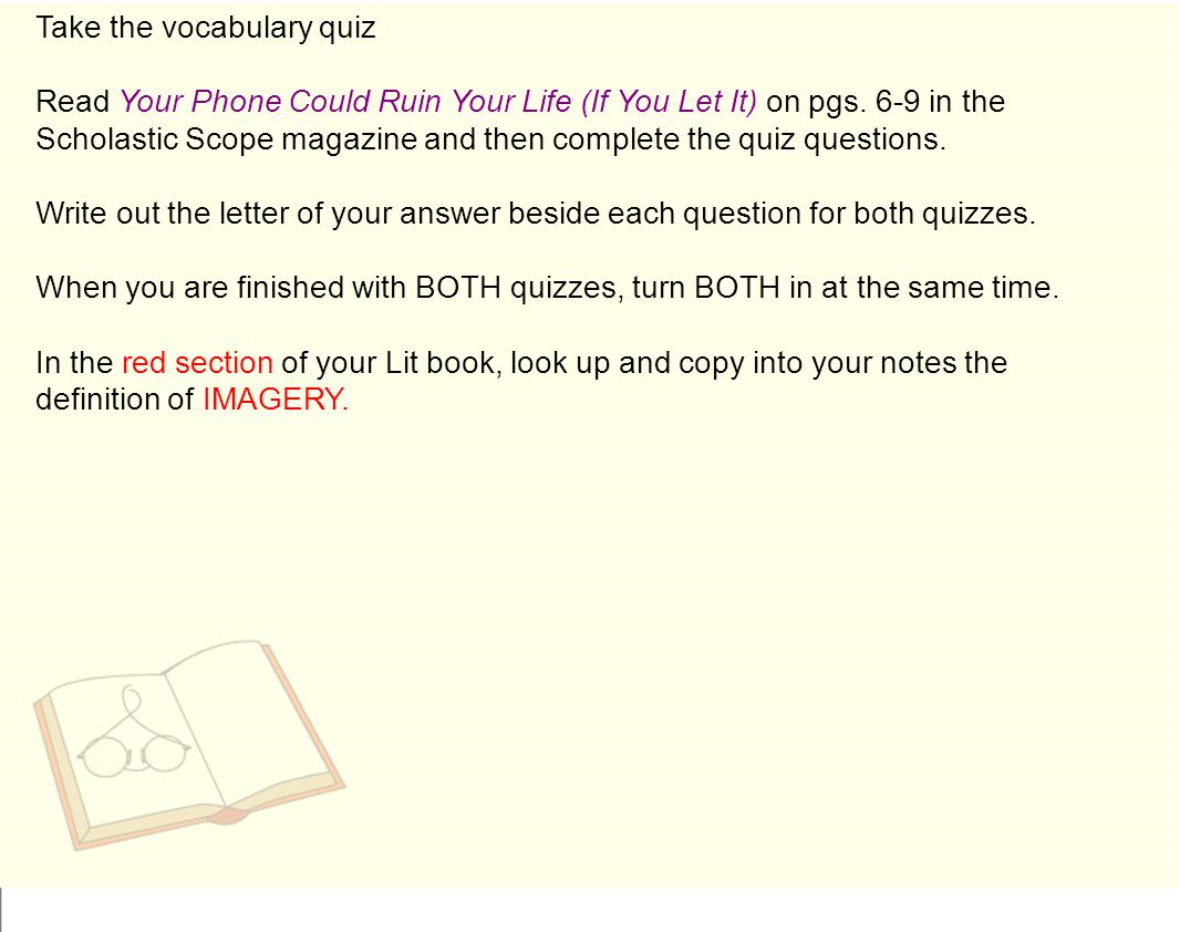 Take the vocabulary quiz