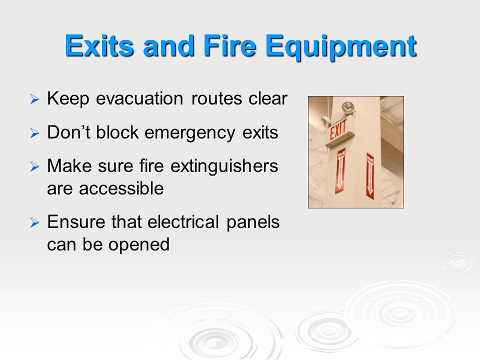 Exits and Fire Equipment