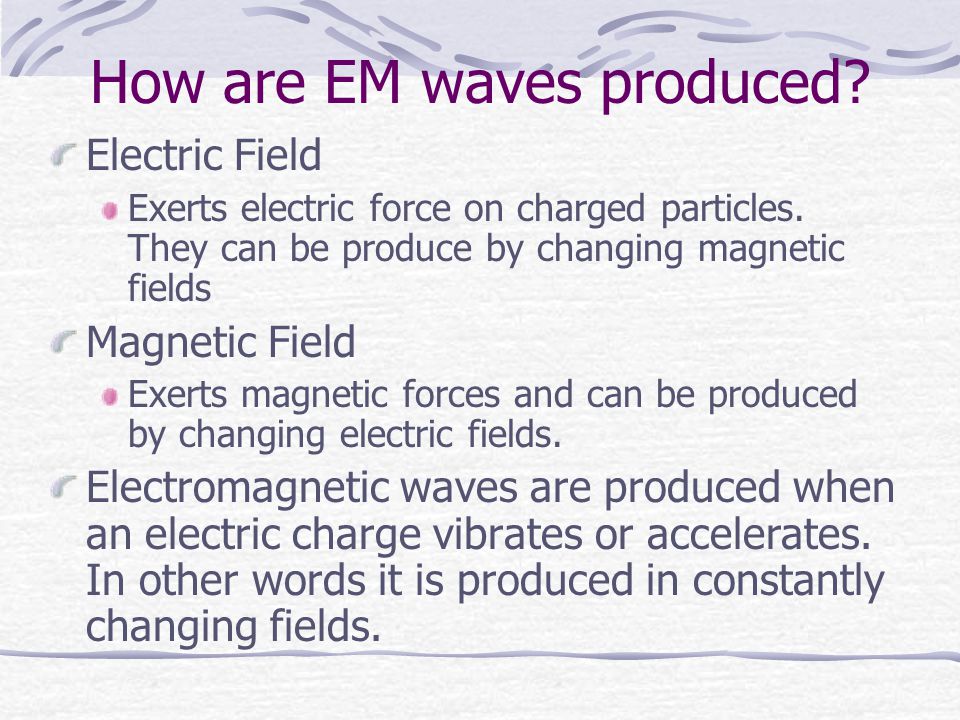 How are EM waves produced