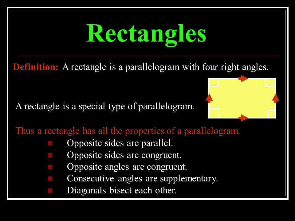 Rectangles Definition: