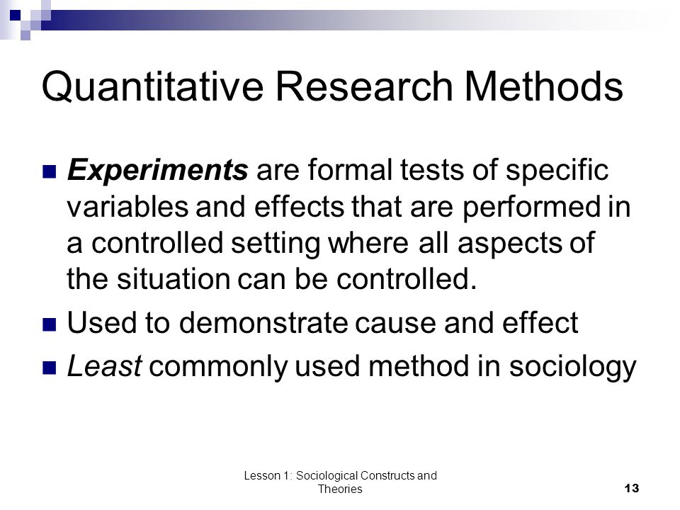 Quantitative Research Methods