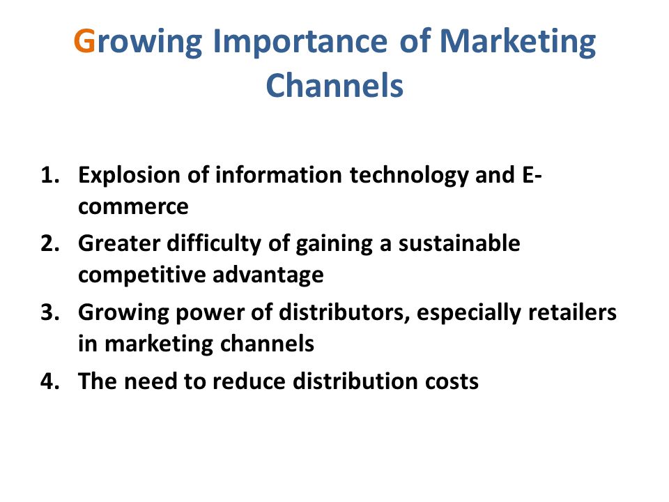 importance of marketing channels