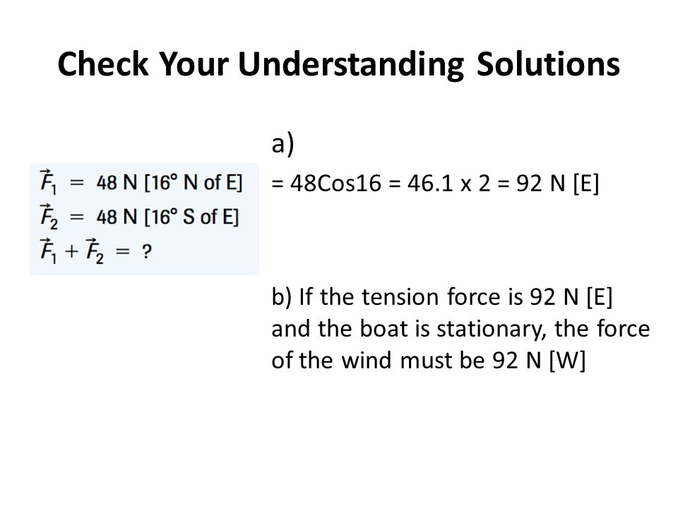 Check Your Understanding Solutions