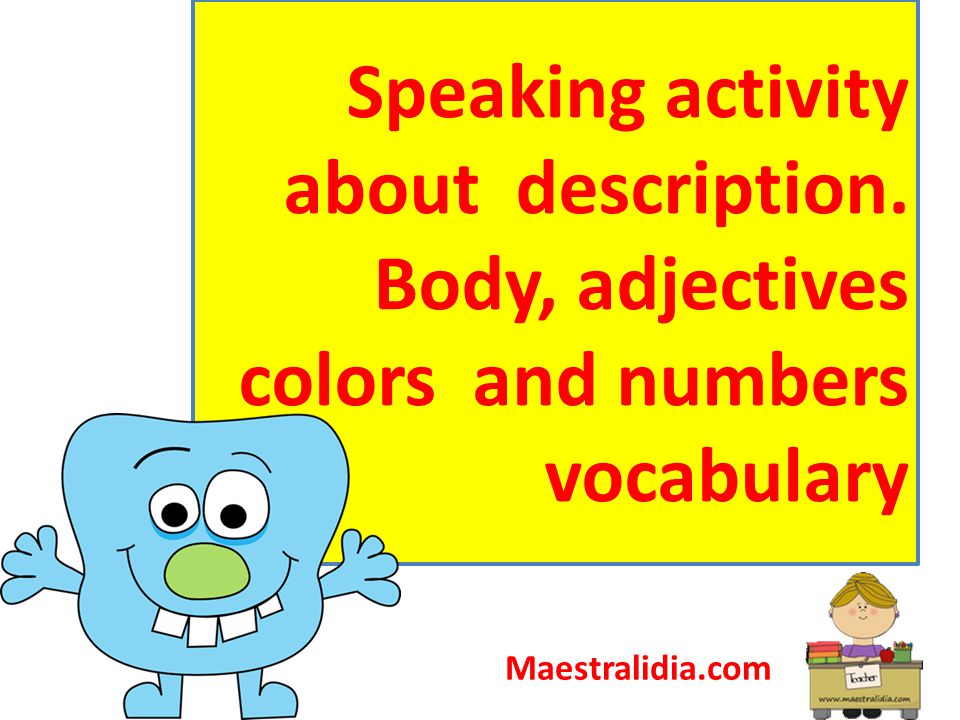 Speaking activity about description