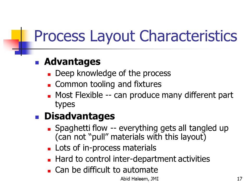 Process Layout Characteristics